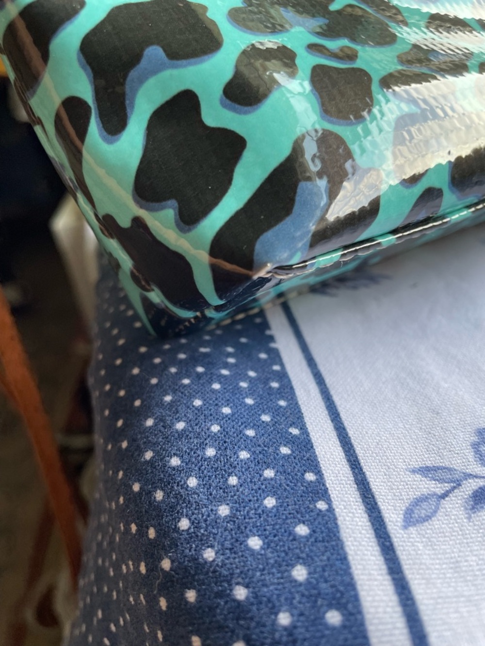 CONSUELA DOWNTOWN CROSSBODY BAG IN BLUE “JAG” LEOPARD PRINT - Picture 11 of 16
